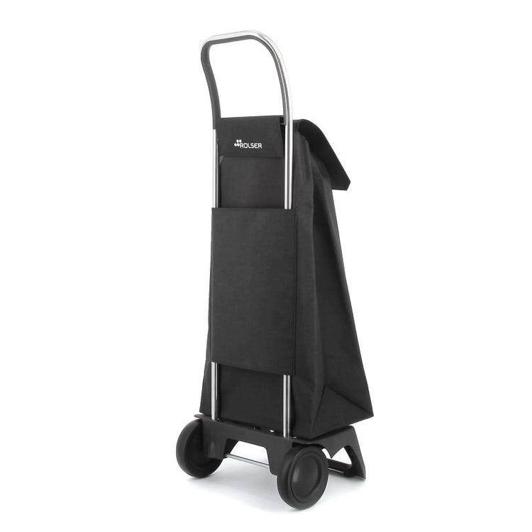Chariot de course 2 roues en tweed noir Jet Rolser