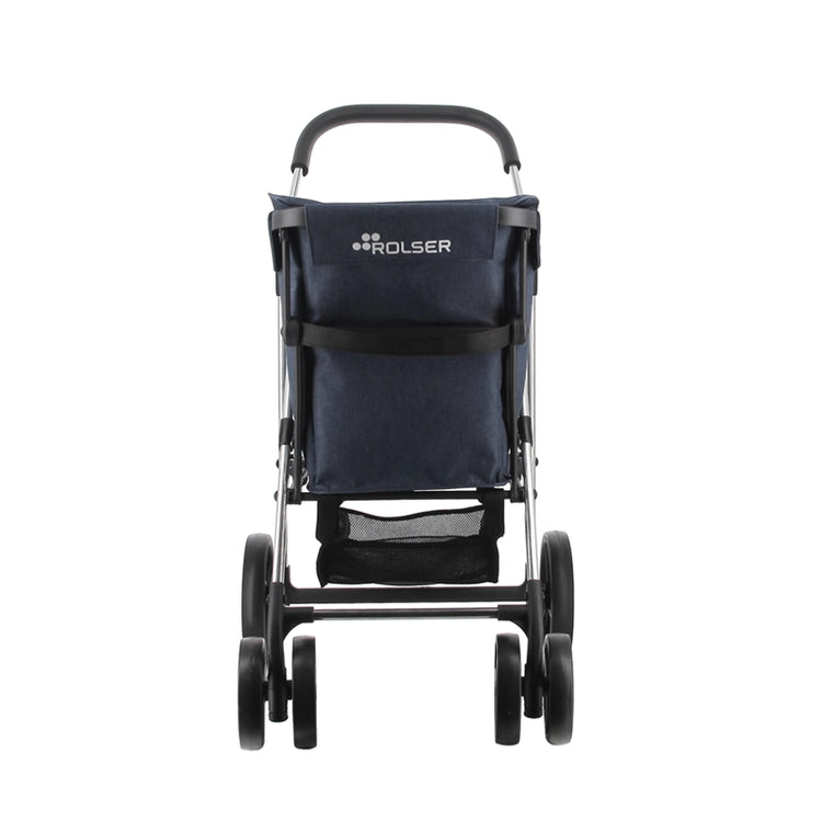 Chariot de course pliable à 4 roues noir BB Basket Rolser