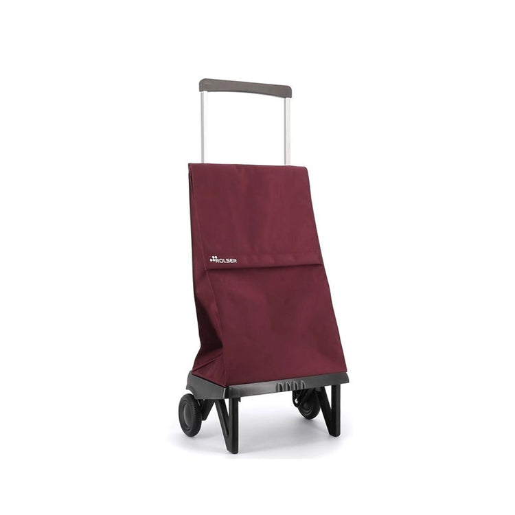 Petit chariot pliable de course 2 roues en tweed bleu marine Jet Baby Rolser