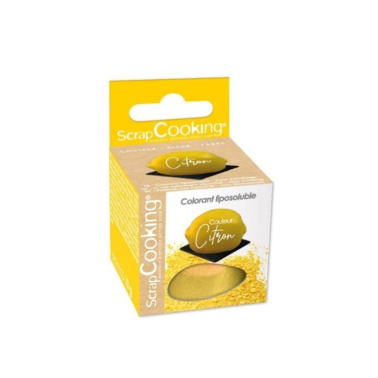 Colorant Poudre Couleur Citron Liposoluble 10g ScrapCooking