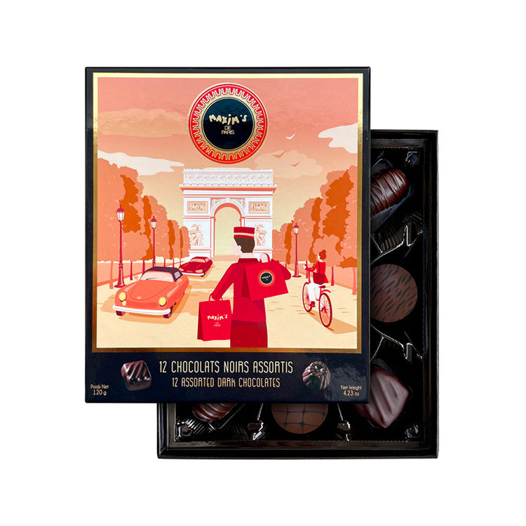 Coffret 12 chocolats noirs assortis Maxim's