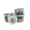 Coffret 4 tasses à soba Mashiko porcelaine 170ml bleu Tokyo Design