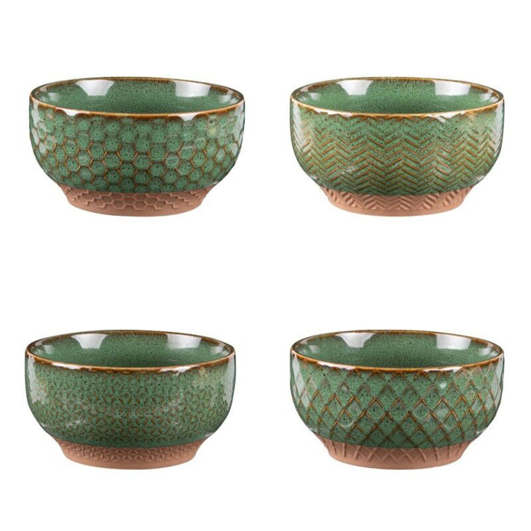 Coffret de 4 coupelles jaspe 12cm v