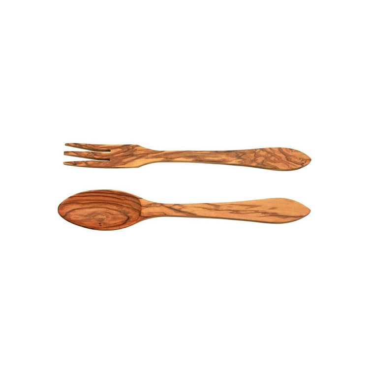Couvert salade tulipe bois d'olivier 30cm marron Dubost Colas Pradel