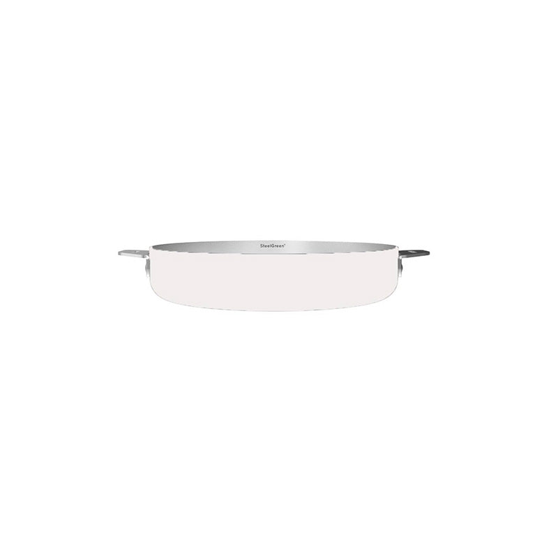 Poêle en inox 24 cm blanche La Merveilleuse Cookut