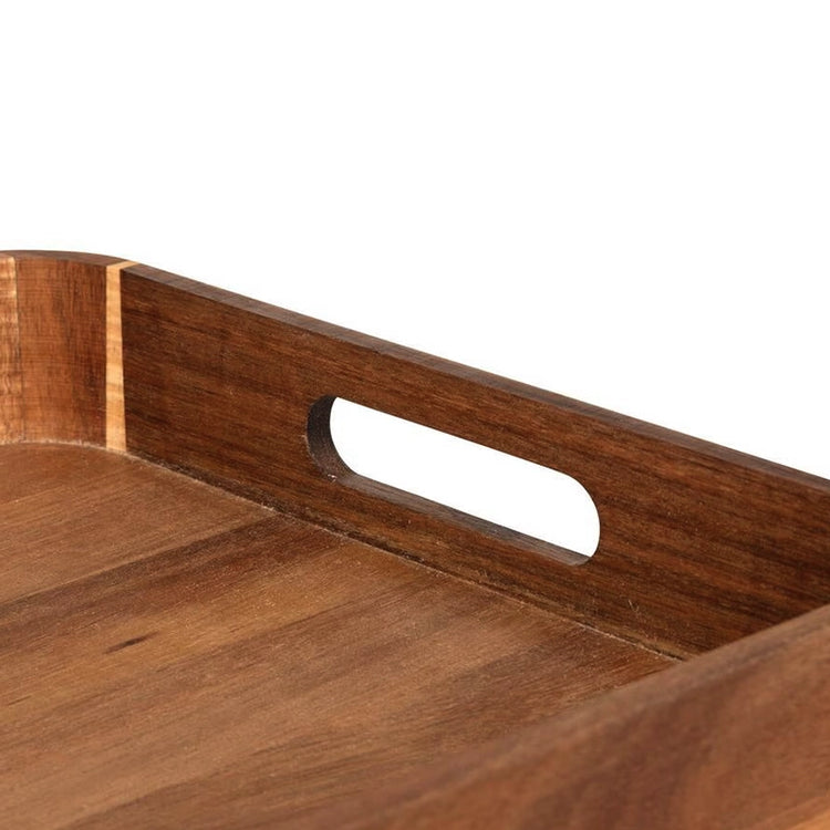 Plateau de présentation rectangle en acacia de 40x30cm Atmosphera