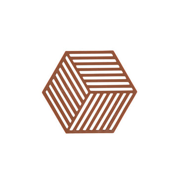 Dessous de plat hexagone terracotta Lyngby