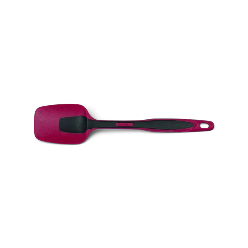 Cuillère spatule en silicone framboise et noir 28cm Passion Gobel vendue par Du Bruit dans la Cuisine