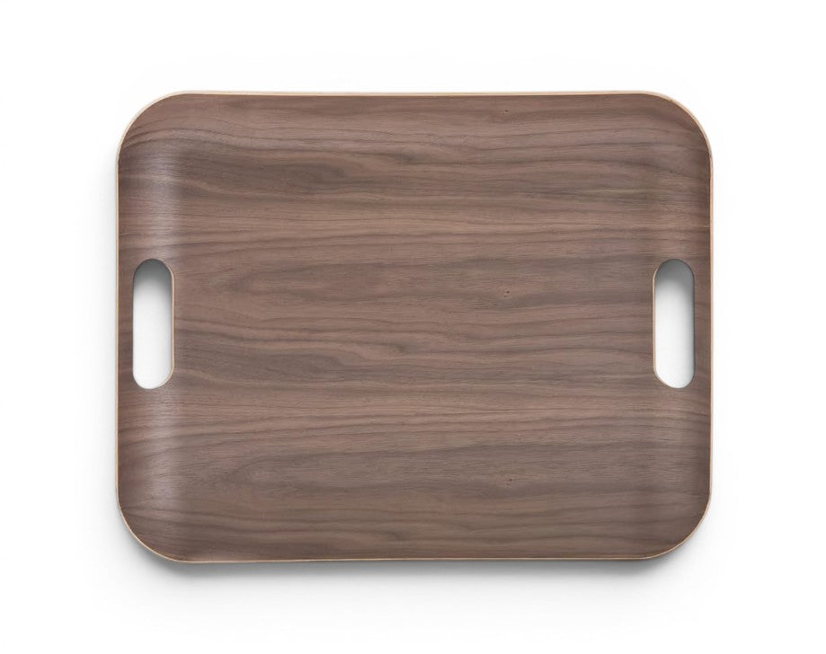 Plateau classic Du Bruit dans la Cuisine rectangulaire en bois foncé avec poignées intégrées