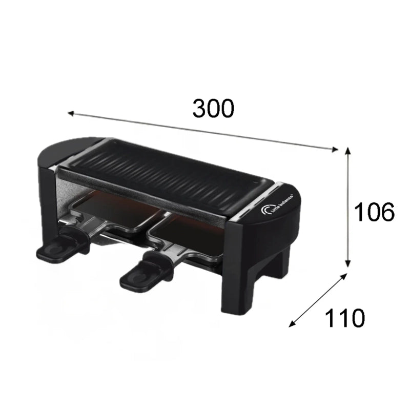 Appareil à raclette noir pour 2 Black Jura Little Balance