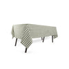 Nappe en coton vert 150x250 Gingham Tiseco