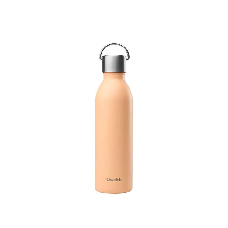 Gourde isotherme Inox 304 recyclé 600 ml Abricot mat Active Qwetch