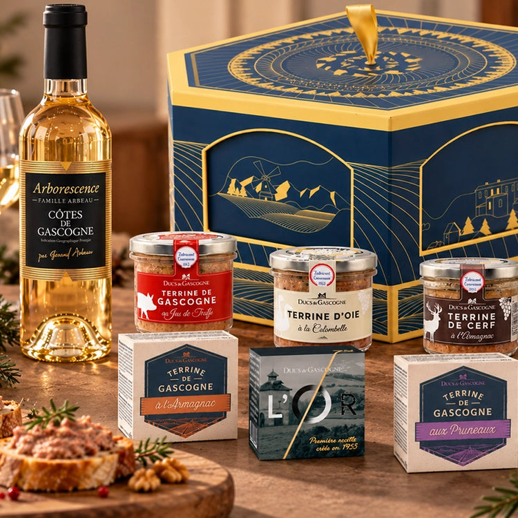 Coffret gourmandise 2026 spécialités salées et sucrées Ducs de Gascogne