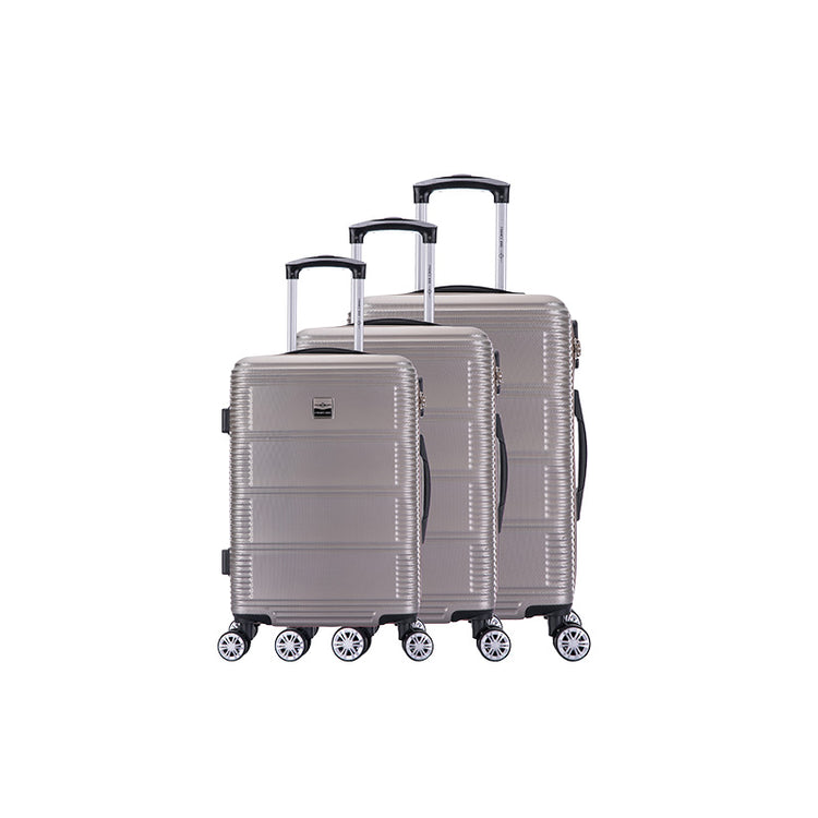 Set de 3 valises 8 roues ABS Champagne France bag