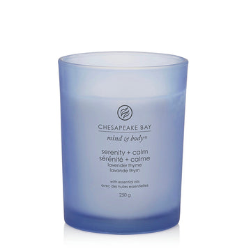Bougie parfumée Sérénité Calme Lavande et Thym 250 g Bleu Chesapeake Bay