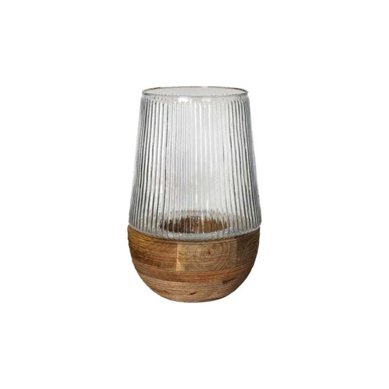 Vase ou photophore en bois de manguier 14 cm Arbre Pomax