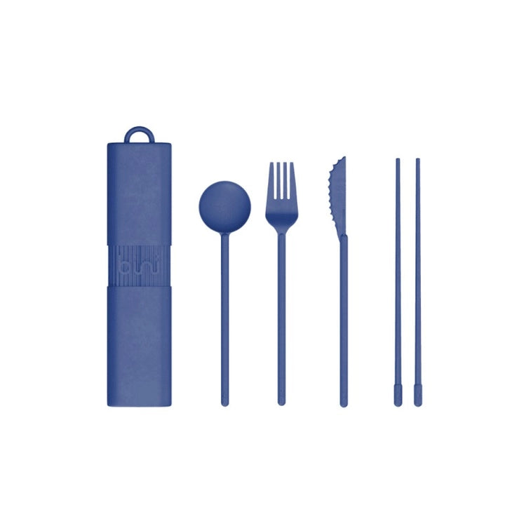 Kit couvert nomade Bio-composite 5 pièces Bleu nuit Bini