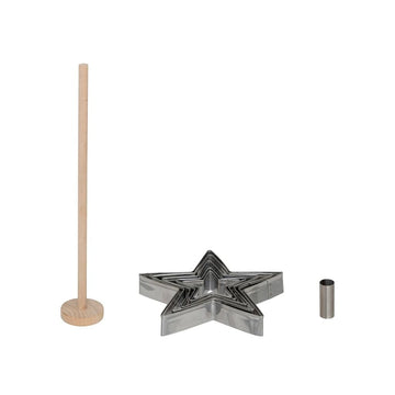 Lot 5 emporte-pièces + embosseur Noël 7 pièces étoile inox Five