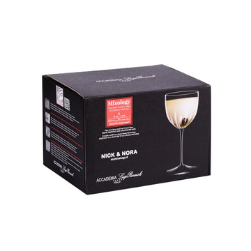 Lot 6 verres à pied Nick & Nora Cristallin 15 cl Transparent Mixology Bormioli