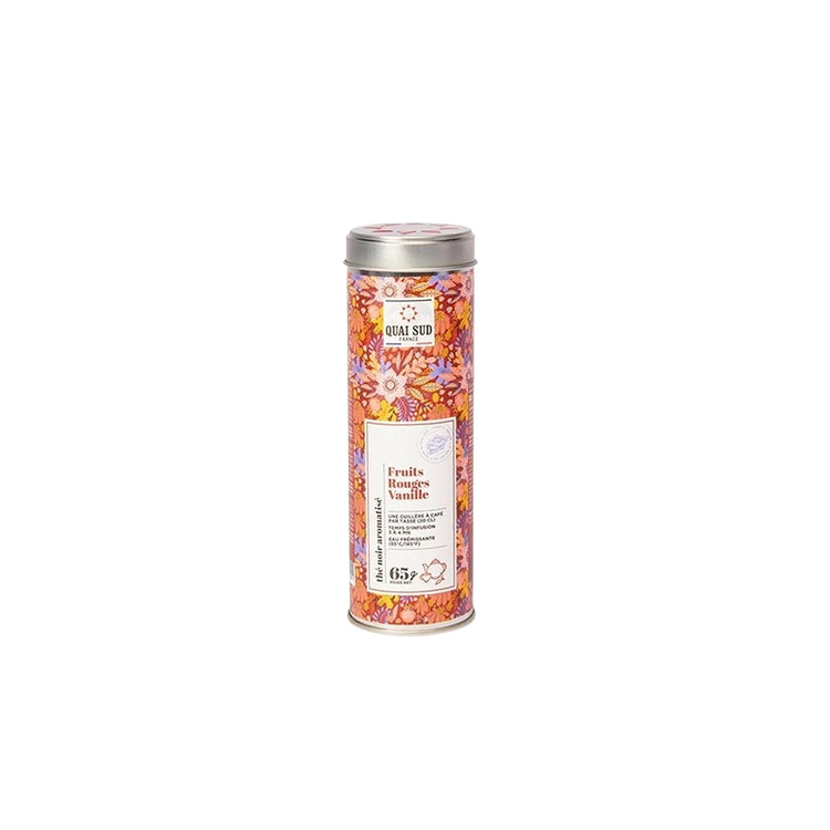 Boîte thé noir fruits rouges vanille 65 g Quai Sud