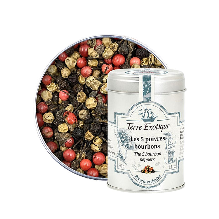 Mélange 5 poivres bourbons 30g Terre Exotique