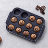 Moule à muffins 12 cavités en acier antiadhésif noir Bistro GreenPan