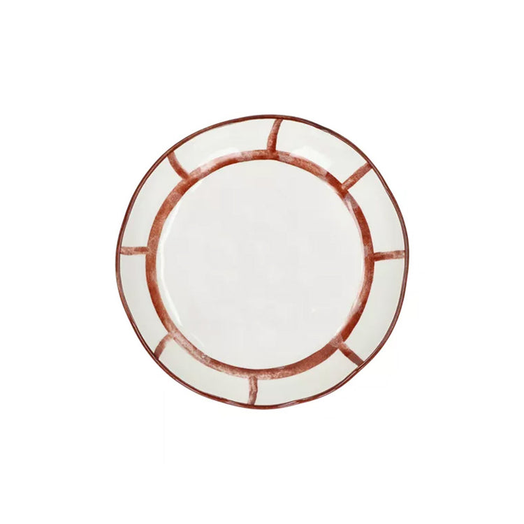 Assiette calotte en porcelaine 20 cm rouille Mykonos Pomax