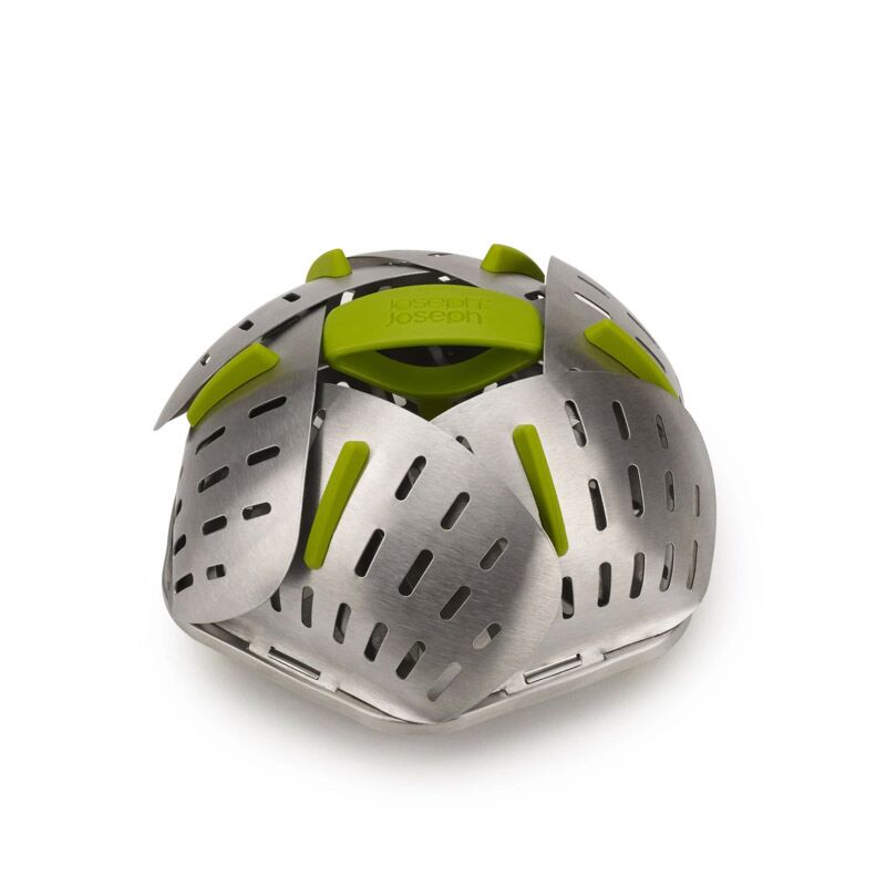 Panier à vapeur pliable auto-ajustables en acier inoxydable Bloom Joseph Joseph