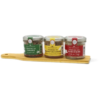 Planche terroir coffret apéritif terrines artisanales bois Ducs de Gascogne