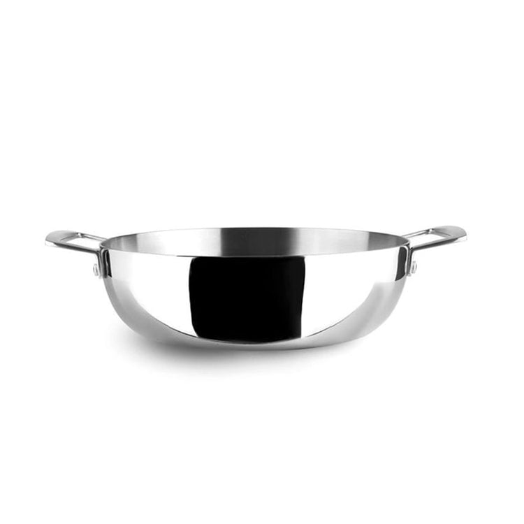 Poêle profonde avec 2 anses en inox de 32 cm Triply Natural Ibili