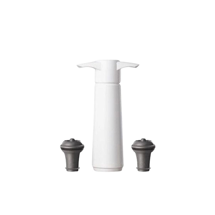 Pompe à vin avec 2 bouchons en silicone blanc Wine Saver VACU VIN
