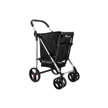 Poussette de course pliable à 4 roues noir BB Basket Rolser