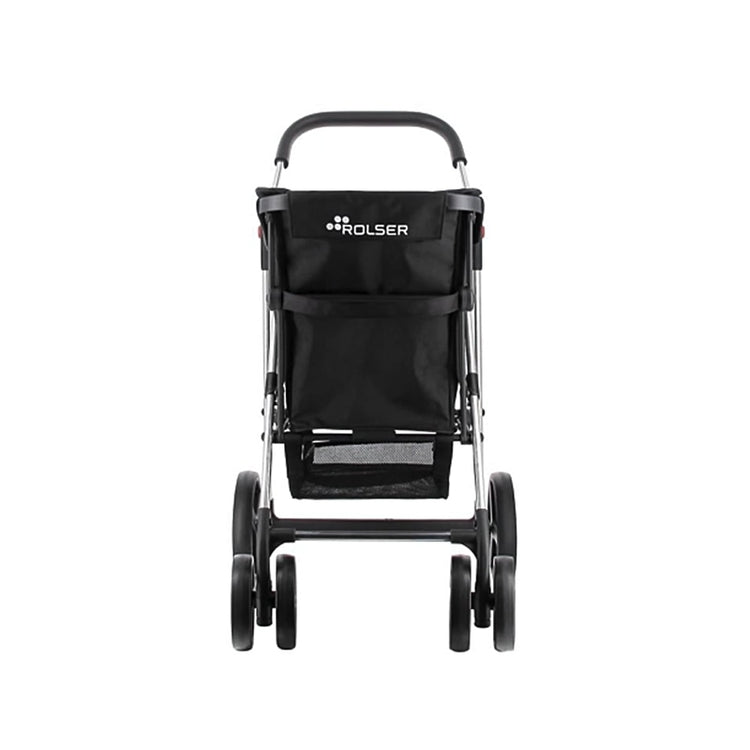Poussette de course pliable à 4 roues noir BB Basket Rolser