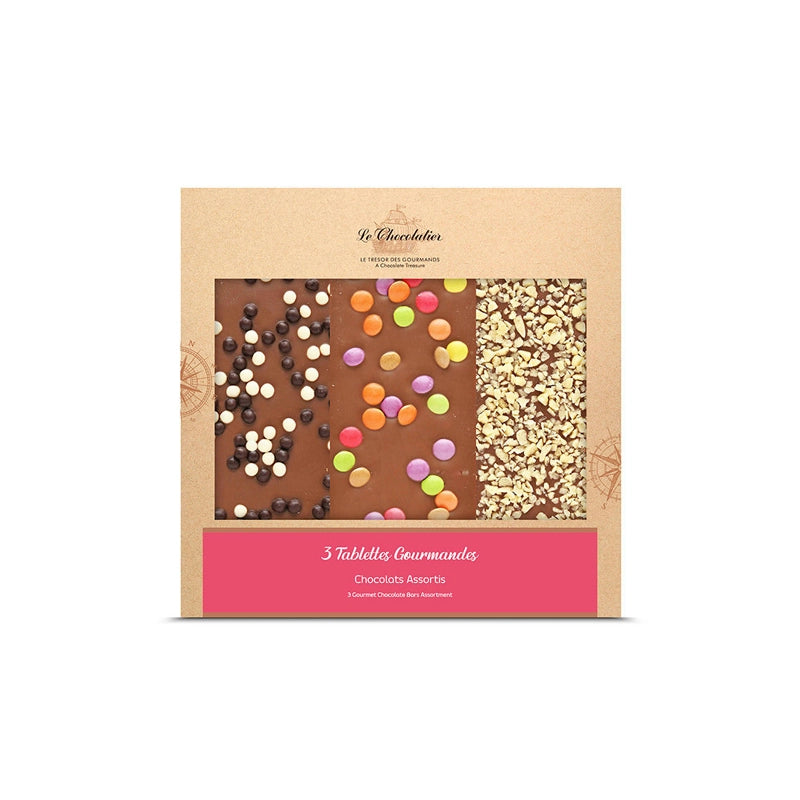 Assortiment de 3 tablettes au chocolat au lait 270g Le Chocolatier