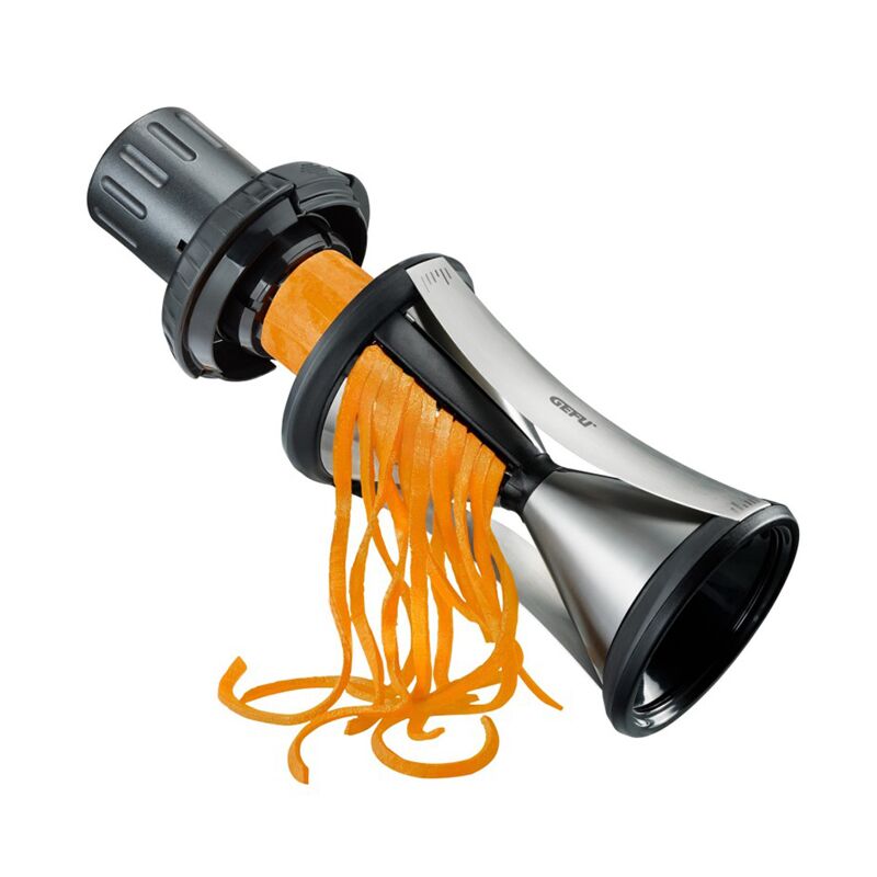 Taille-légumes XL en inox avec 2 largeurs de spirale noir Spirelli Gefu