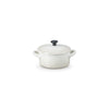 Mini cocotte ronde en grès de 10 cm meringue Le Creuset
