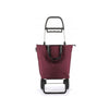 Sac de course pliable à 2 roues aubergine Logic Rolser