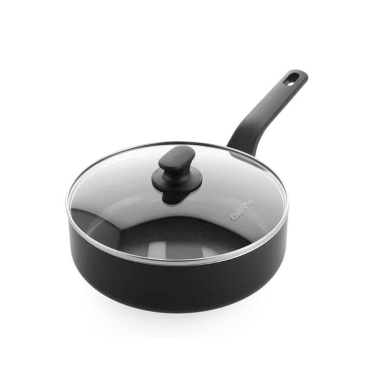 Sauteuse antiadhésive avec couvercle de 28cm noir Essence GreenPan