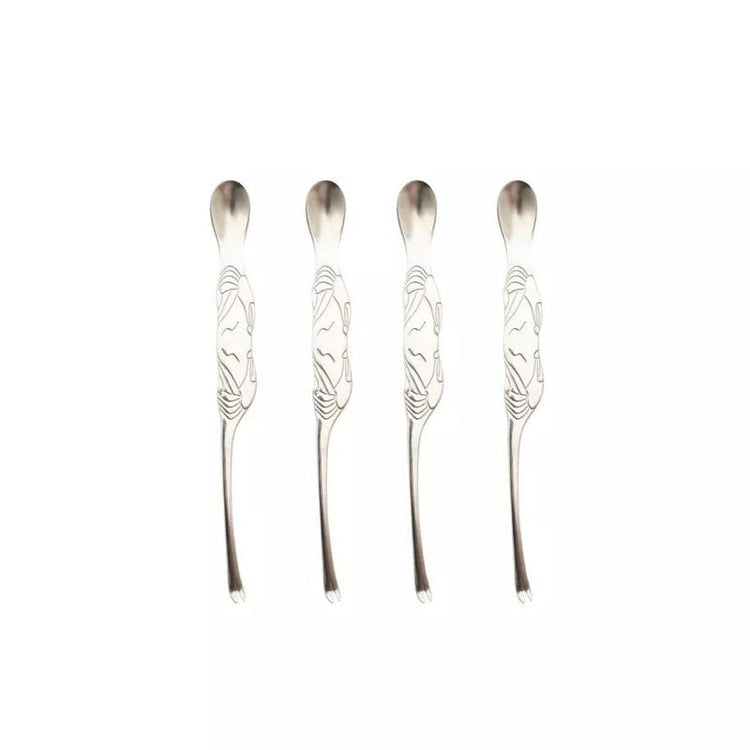 Set de 4 fourchettes à homard en acier inoxydable argenté Point Virgule
