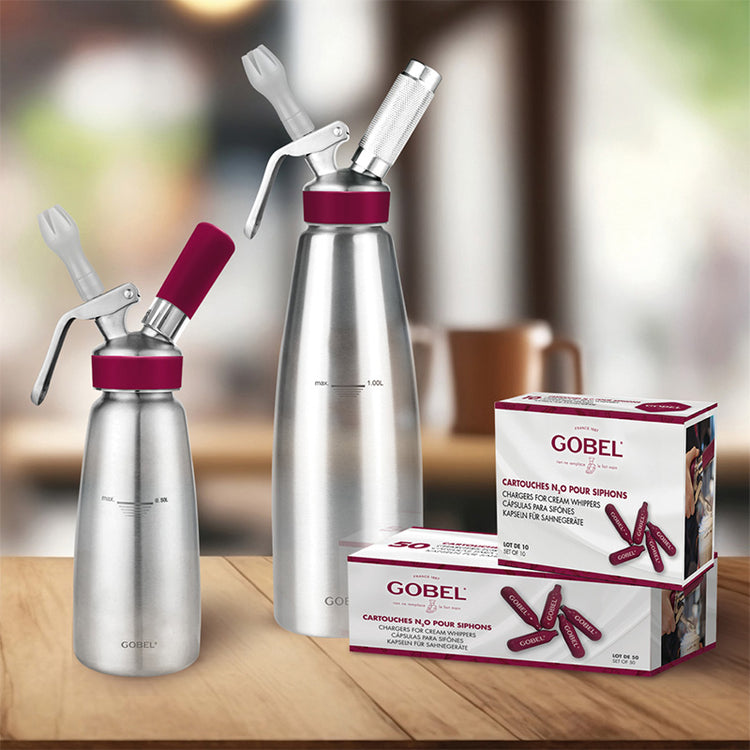 Siphon professionnel en inox 0,5L Gobel