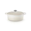 Cocotte ovale en fonte émaillée de 29 cm meringue Le Creuset