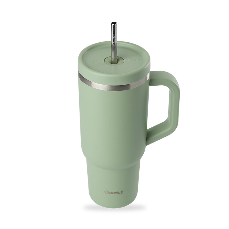 Travel cup isotherme en inox 900ml tilleul Qwetch