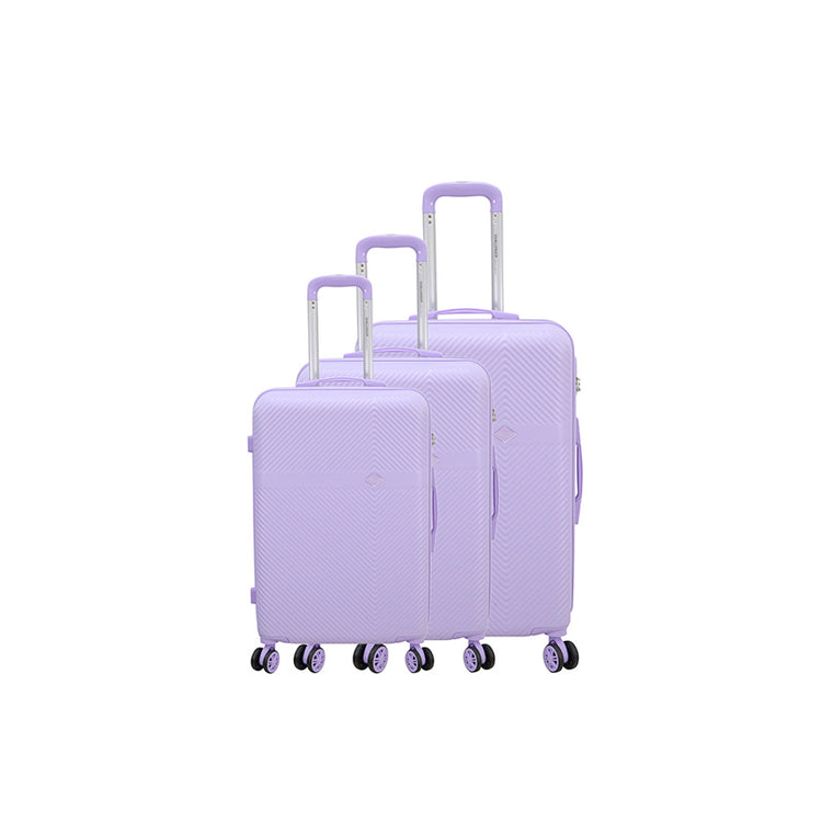 Set de 3 Valises 8 roues ABS Lilas Challenger