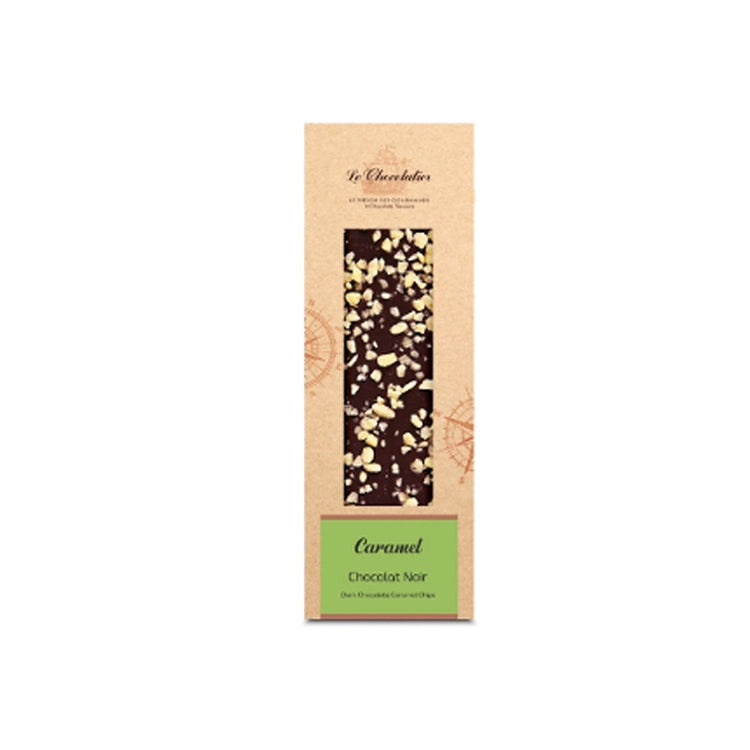 Tablette de chocolat noir avec des éclats de caramel Le Chocolatier