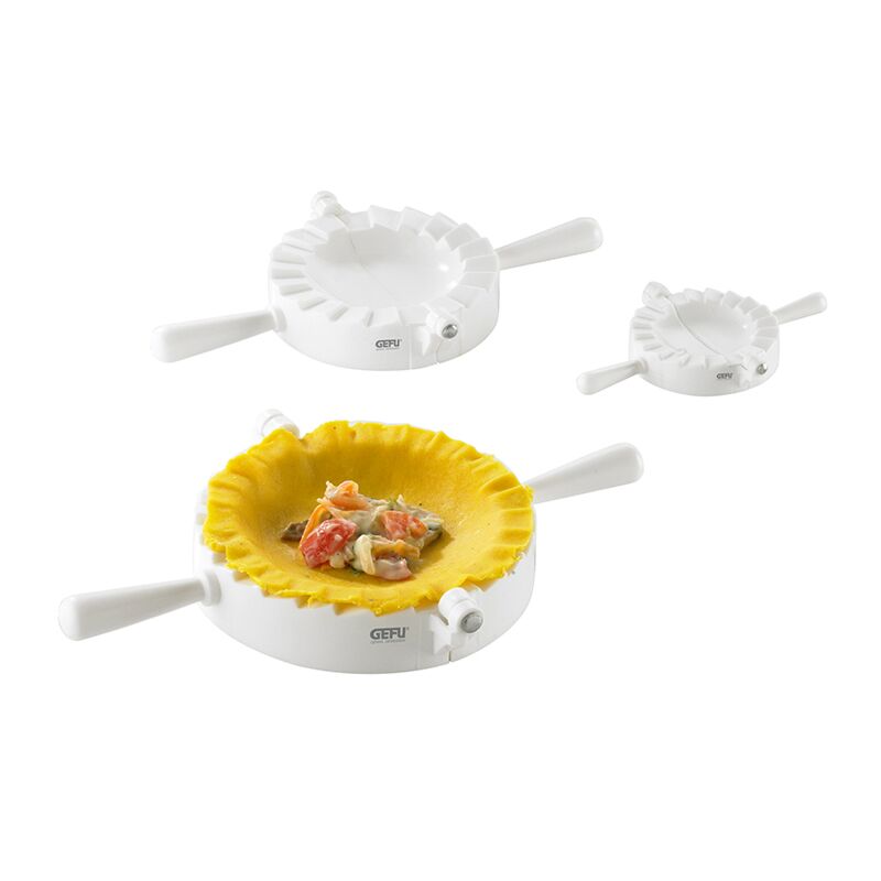 Set de 3 pièces de moule à raviolis chaussons blanc Gefu