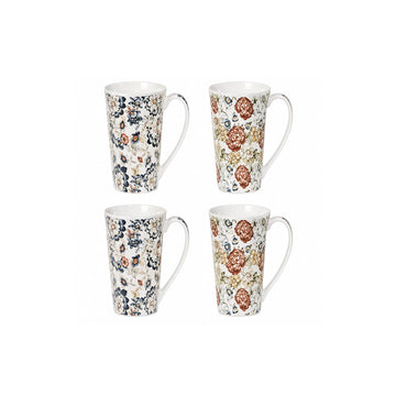 Coffret de 4 mugs en porcelaine de 35 cl Ornella Table Passion