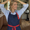 Tablier en coton pour femme Denim Vermillon Les Tabliers de Julie Andrieu